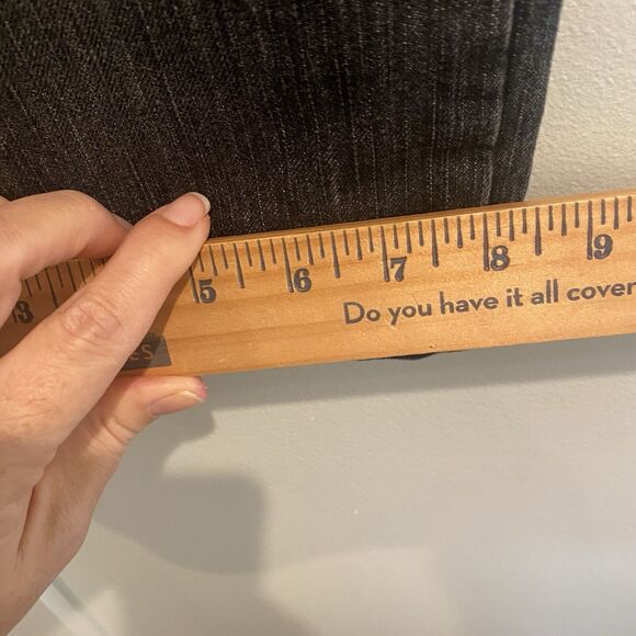 Bogari Jeans Women 29 Blue Dark Wash Cropped Denim Bling Pockets Embroidered - Picture 11 of 16